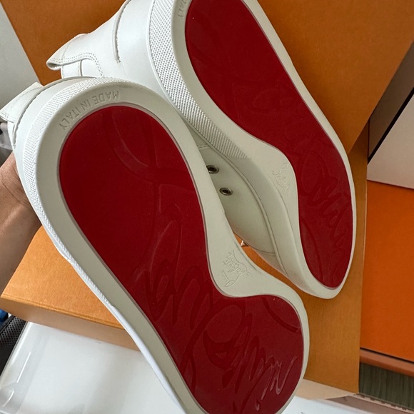 Christian Louboutin White High-Top Men's Shoes size 45 1/2 - Picture 10 of 15
